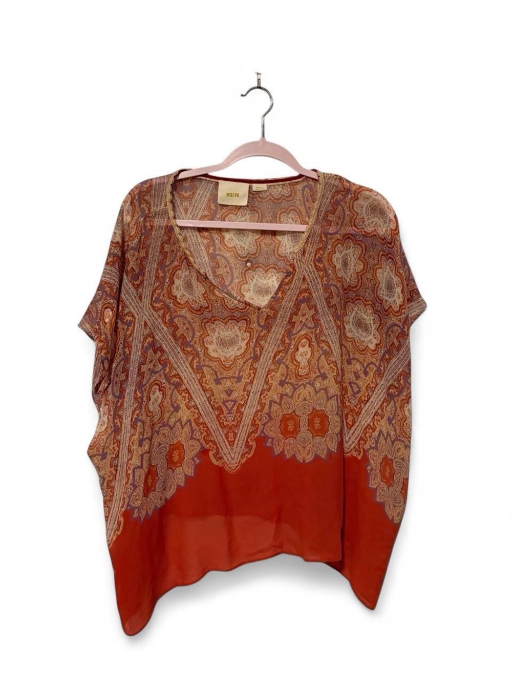 Anthropologie Maeve boho paisley sheer loose fit top small
